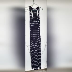XS Reitmans Blue and White Striped Maxi Dress